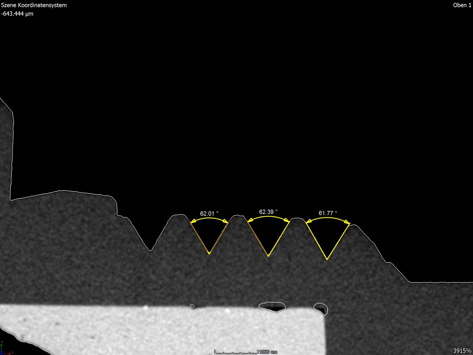 Mikrogeometrie-Auswertung mit Winkelmessungen